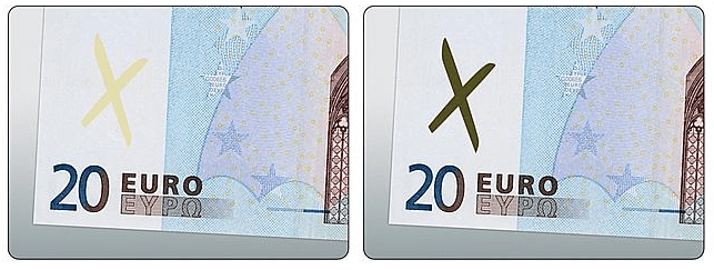 Rotulador detector de billetes falsos