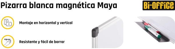 Pizarra Blanca Magnética Bi-Office Maya
