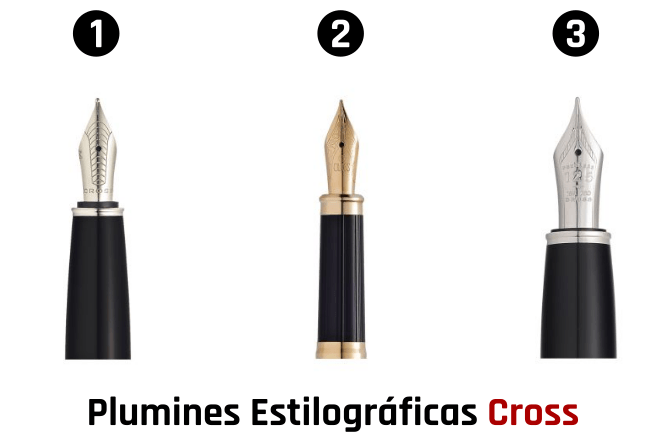 Tipos de plumines estilográficas Cross